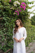 Ria Malhotra in Hand Embroidery Chikankari Long Kurti for Women In Chanderi Silk White-6